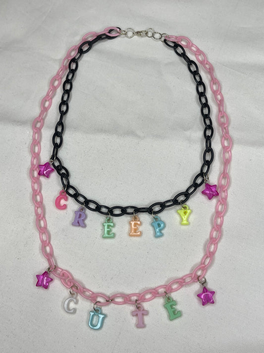 Creepy Cute Pastel Goth Chain Necklace