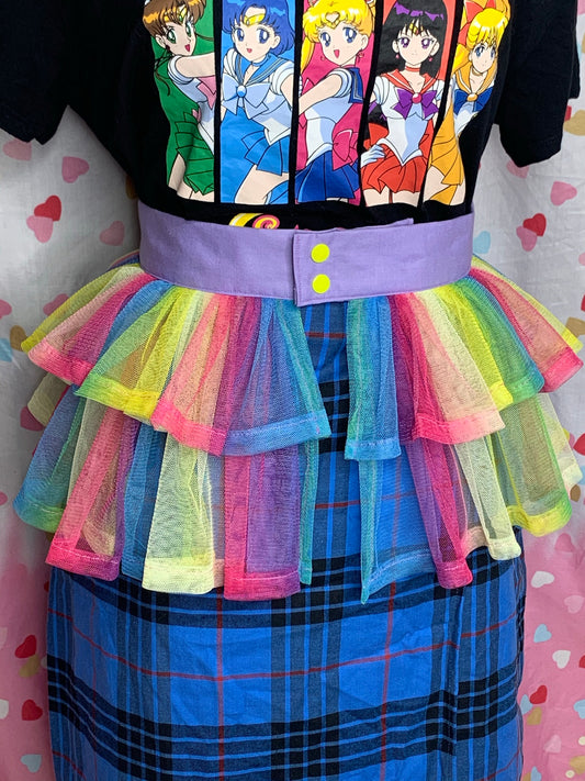 Bright Rainbow Tulle Belt