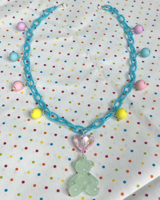 Pastel Bear Chain Necklace