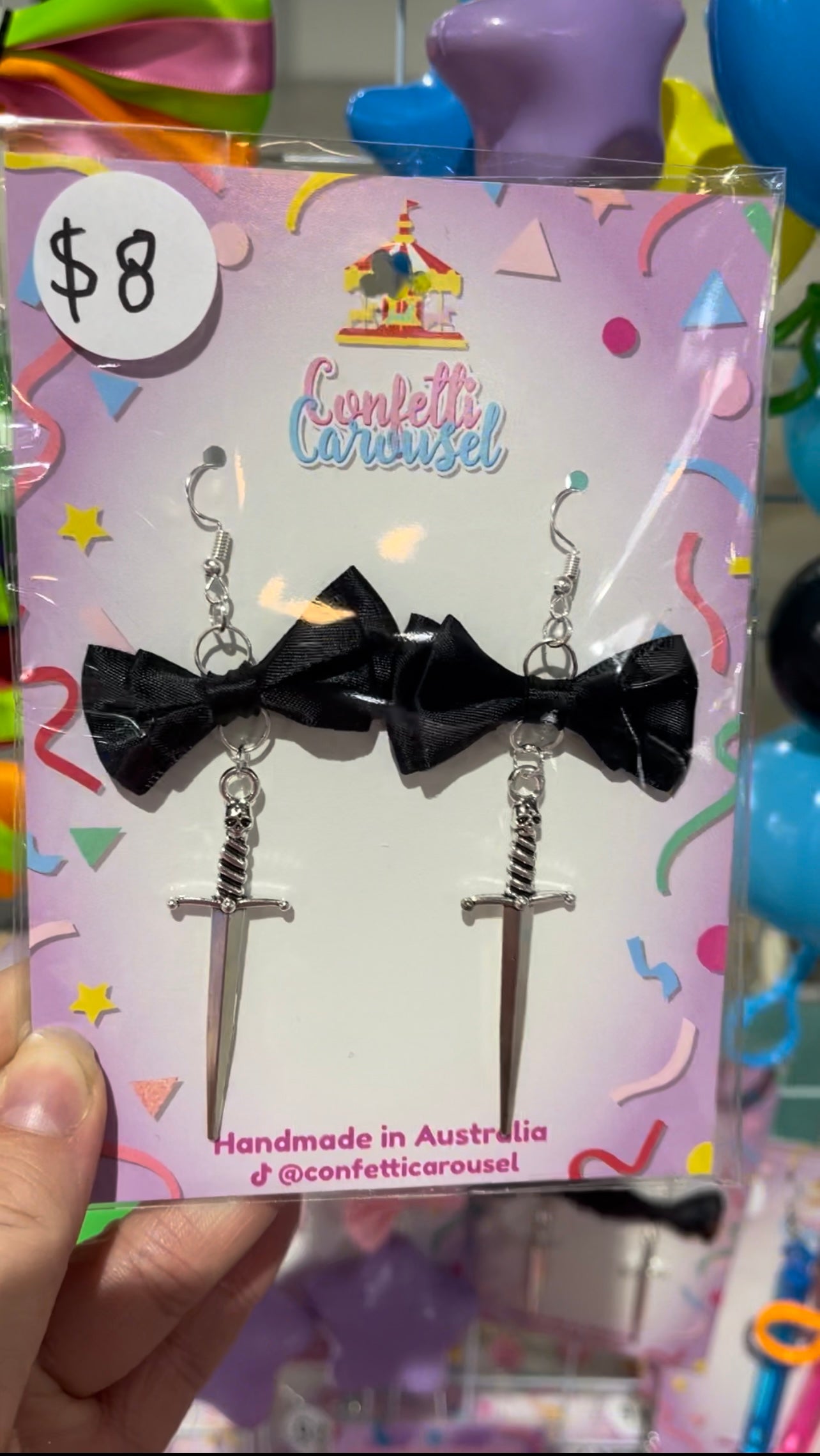 Gothic Sword Earrings