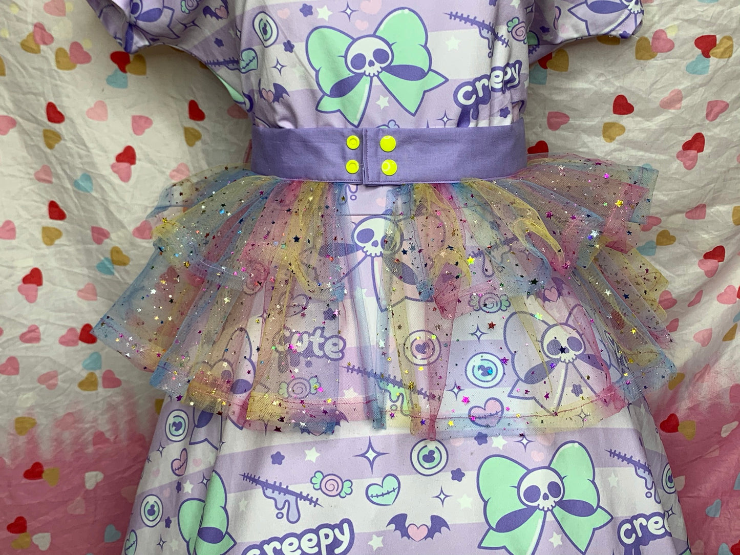 Rainbow Pastel Star Tulle Belt