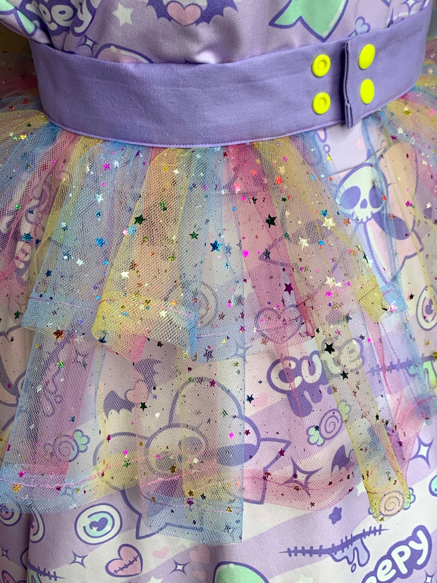 Rainbow Pastel Star Tulle Belt