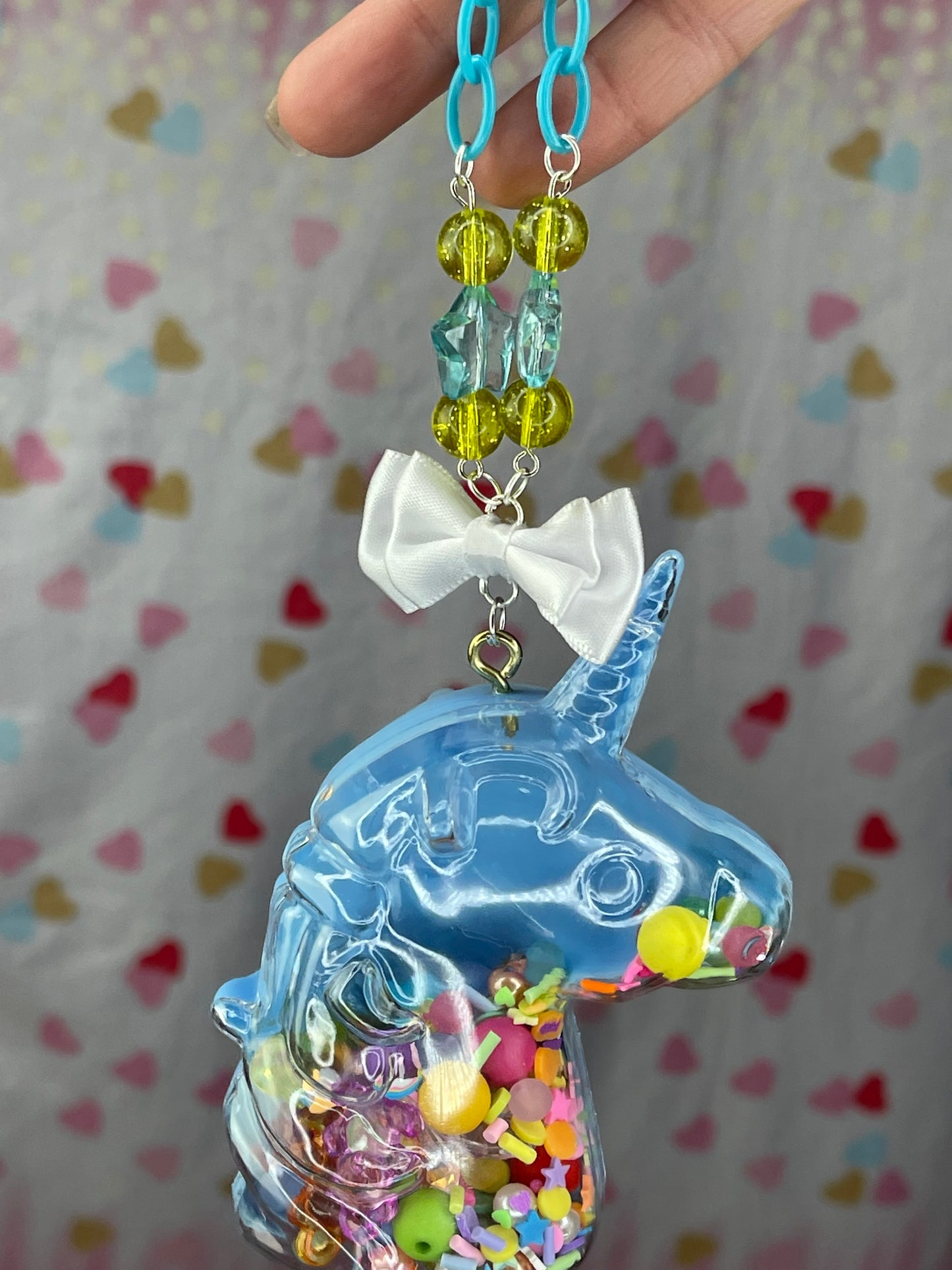 Blue Unicorn Dry Shaker Necklace