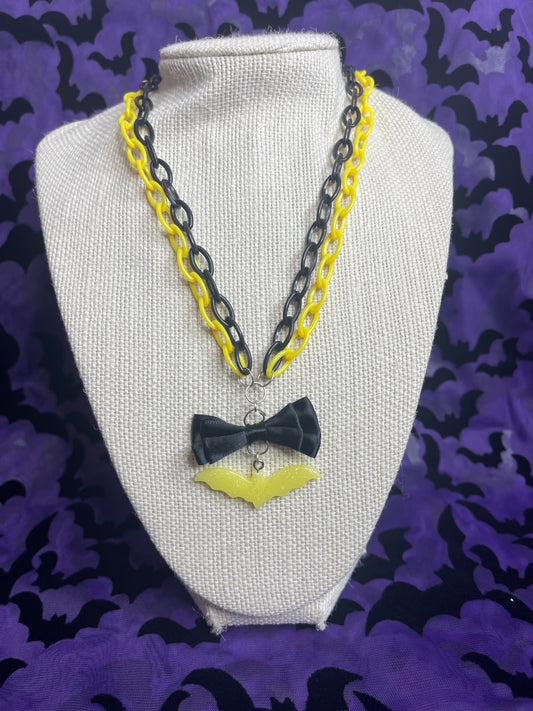 Pastel Goth Bat Necklace