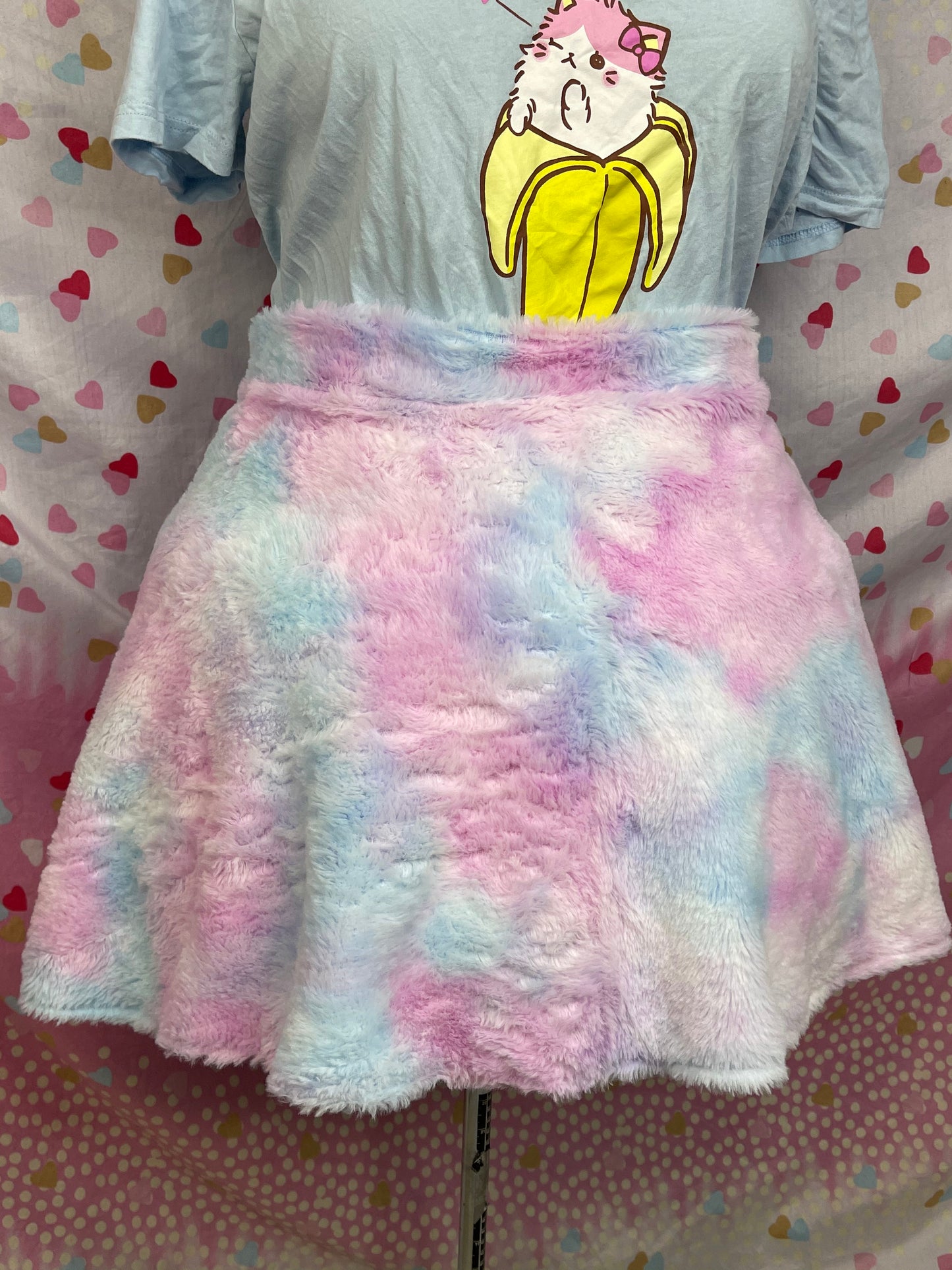 Bubblegum Fluffy Skater Skirt