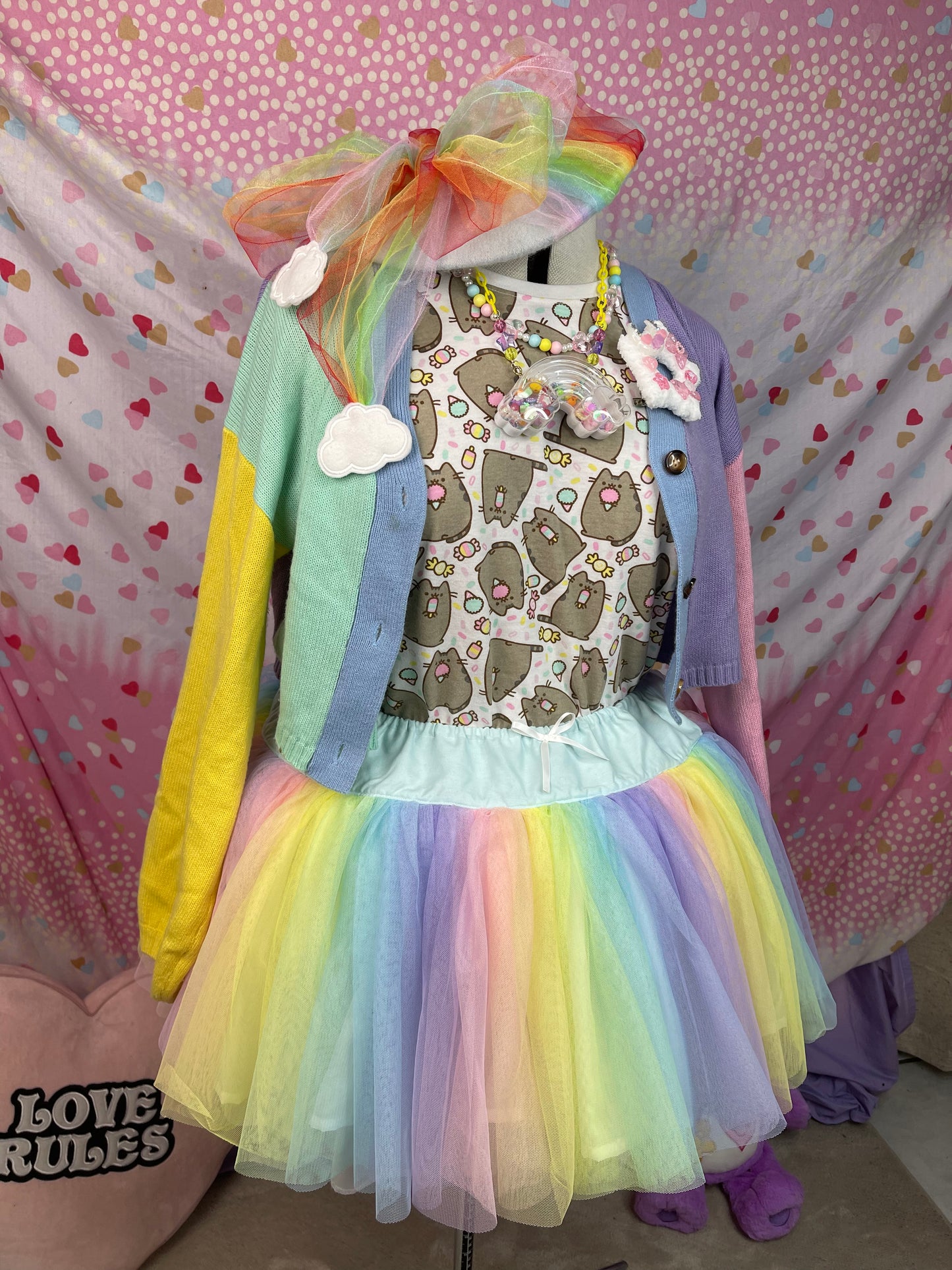 Pastel Rainbow Cloud Skirt