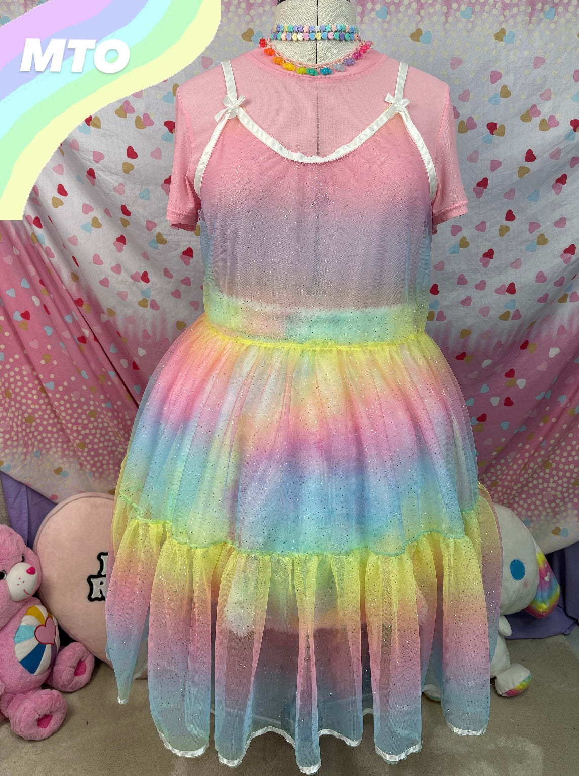 Rainbow Sparkles Slip Dress