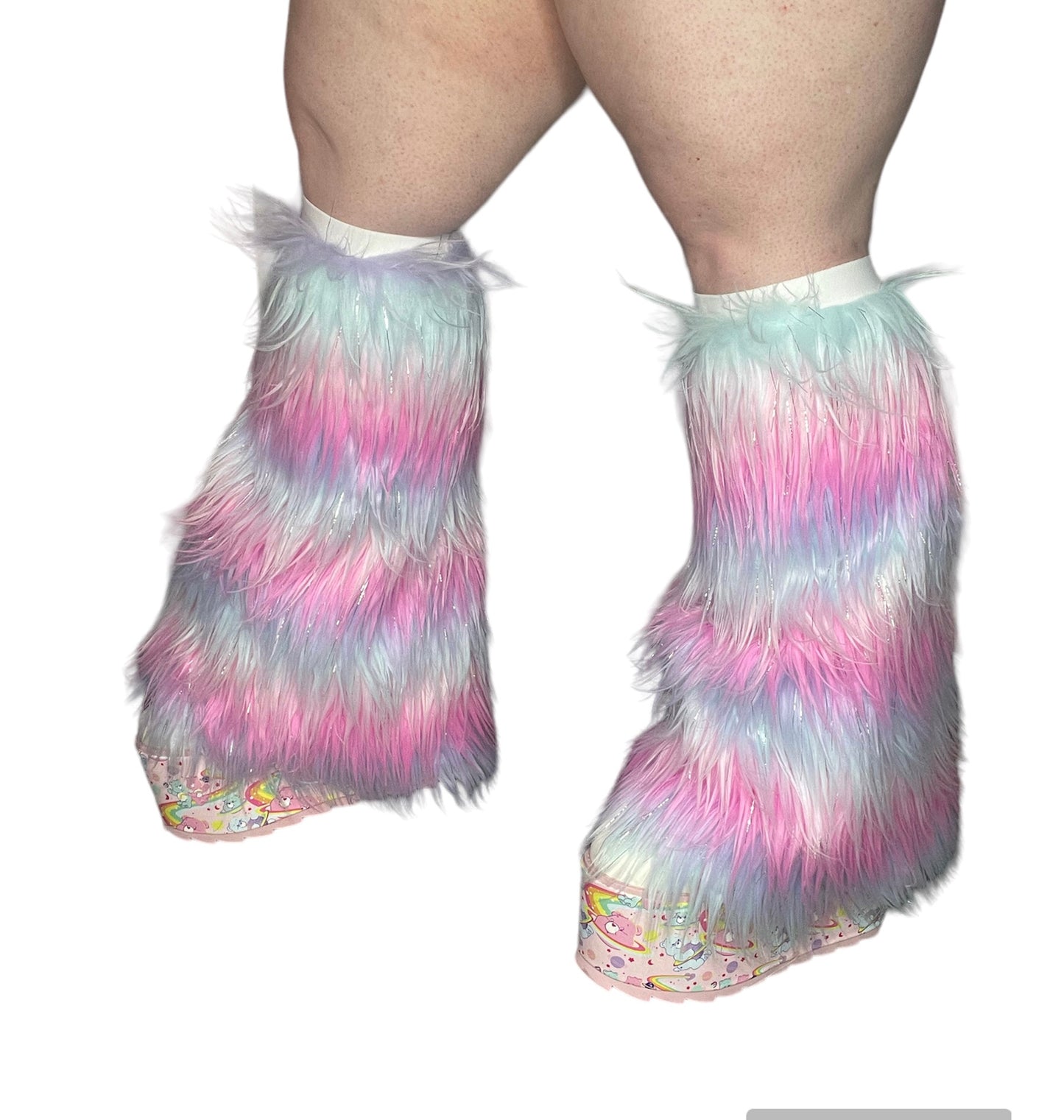 Pastel Fever Faux Fur Leg Warmers/Rave Fluffies