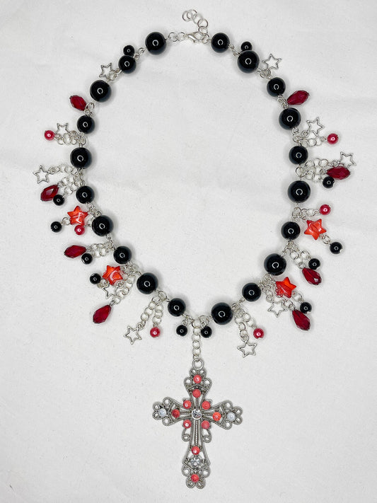 Dark Queen Gothic Cross Necklace