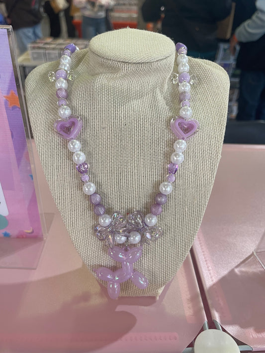 Kawaii Balloon Doggy Pastel Chunky Necklaces