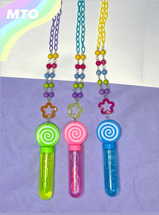 Kidcore/Decora Lollipop Bubble Blower Necklaces