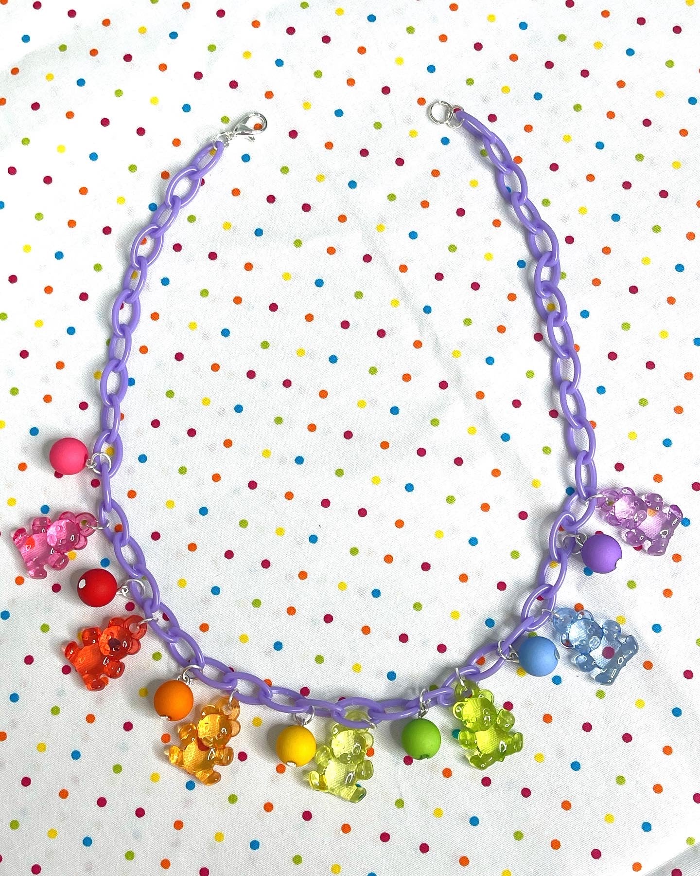 Rainbow Gummy Bear Necklace