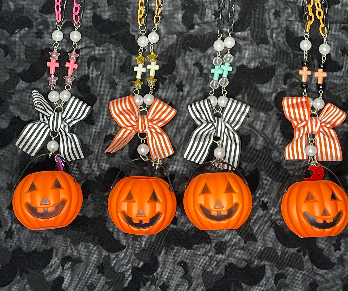 Mini Halloween Pumpkin Bucket Necklaces