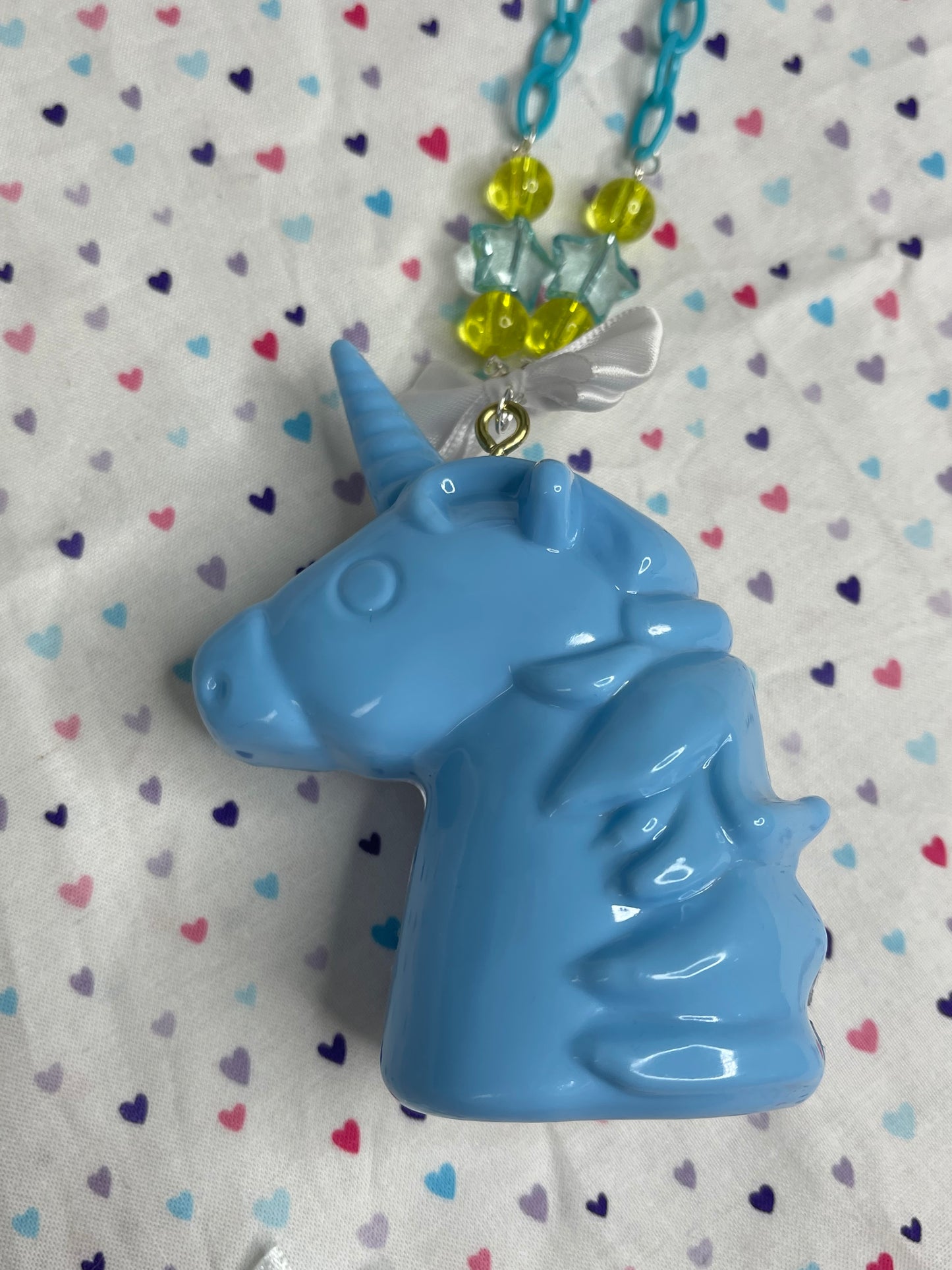 Blue Unicorn Dry Shaker Necklace