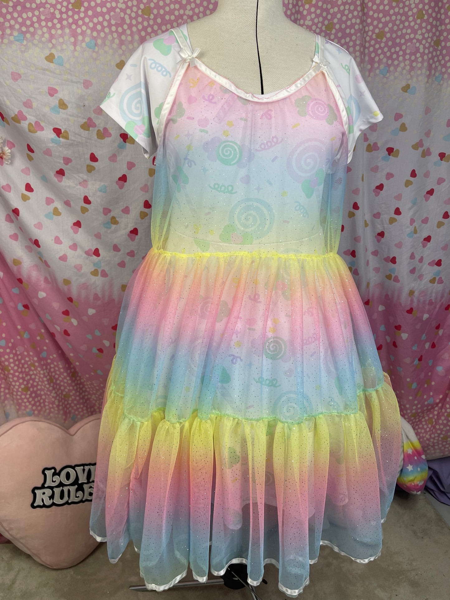 Rainbow Sparkles Slip Dress