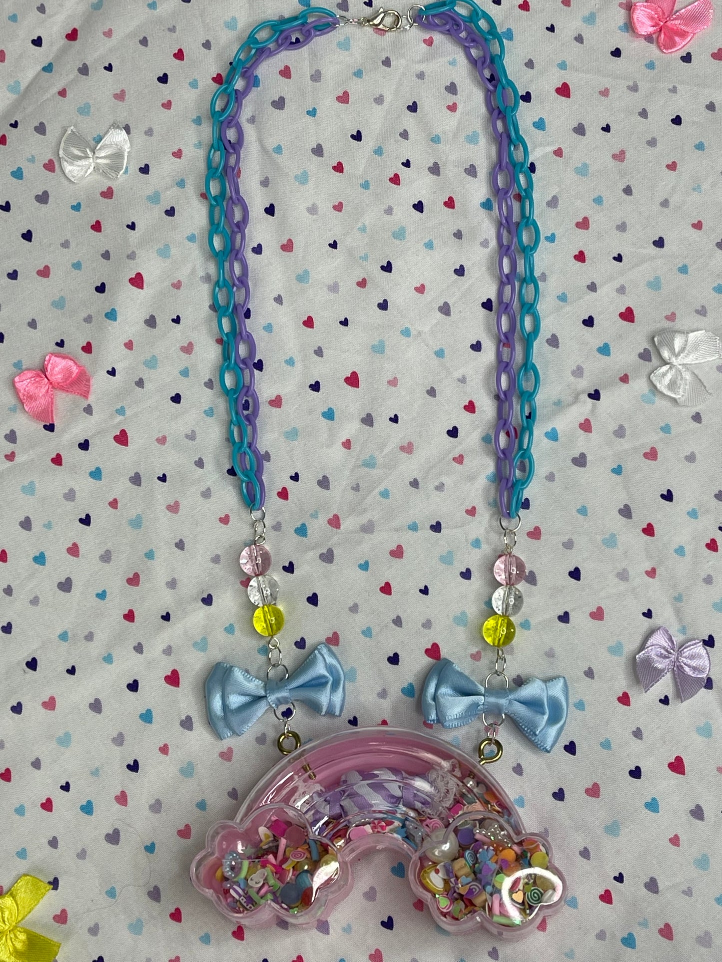 Sweet Rainbow Dry Shaker Necklace