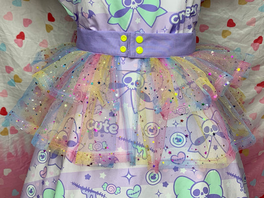 Rainbow Pastel Star Tulle Belt