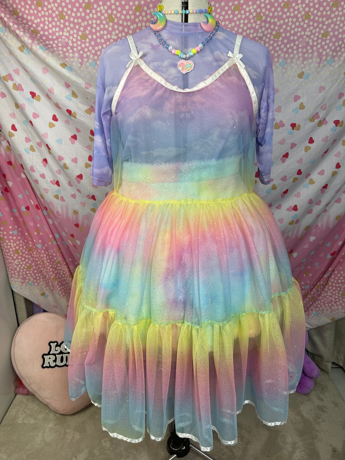 Rainbow Sparkles Slip Dress