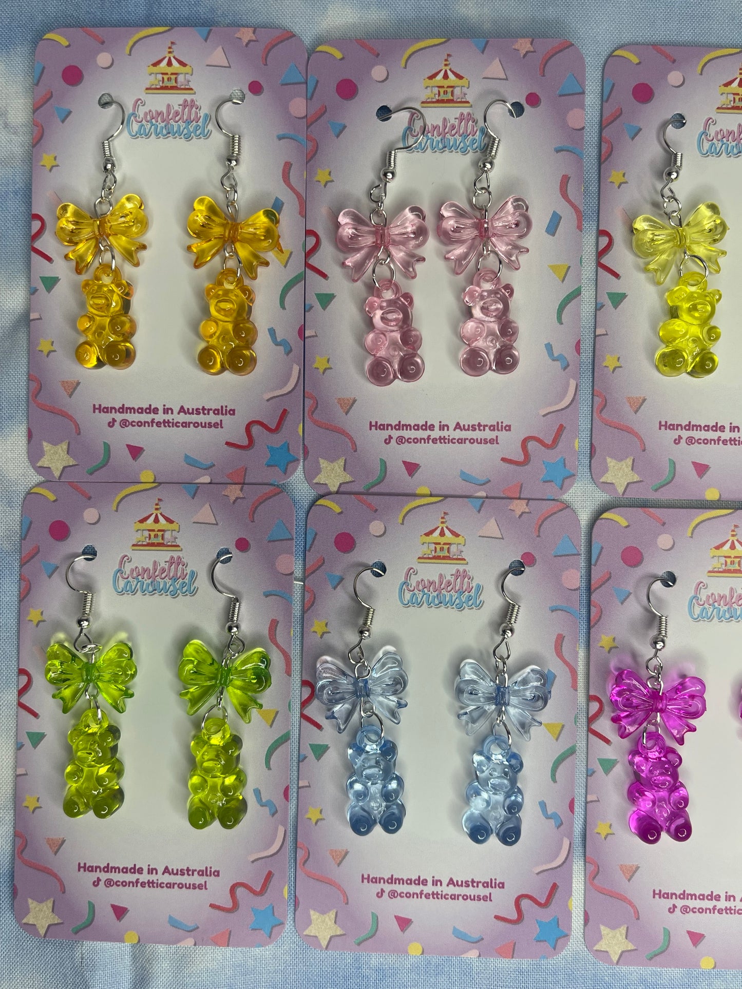 Gummy Bear Bow Earrings