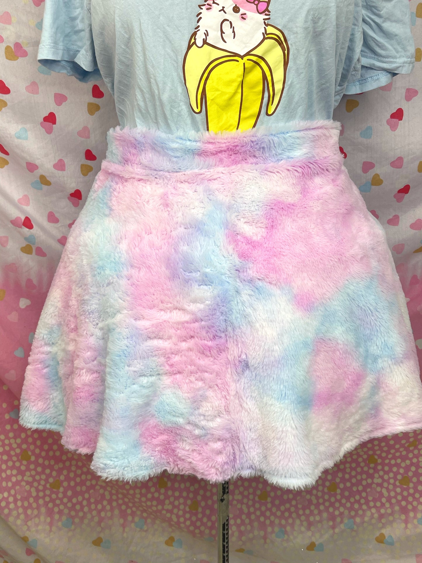 Bubblegum Fluffy Skater Skirt