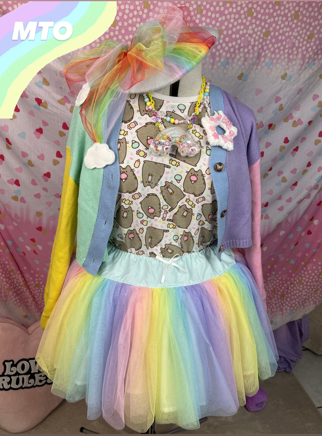 Pastel Rainbow Cloud Skirt