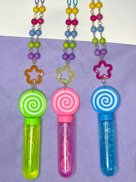 Kidcore/Decora Lollipop Bubble Blower Necklaces