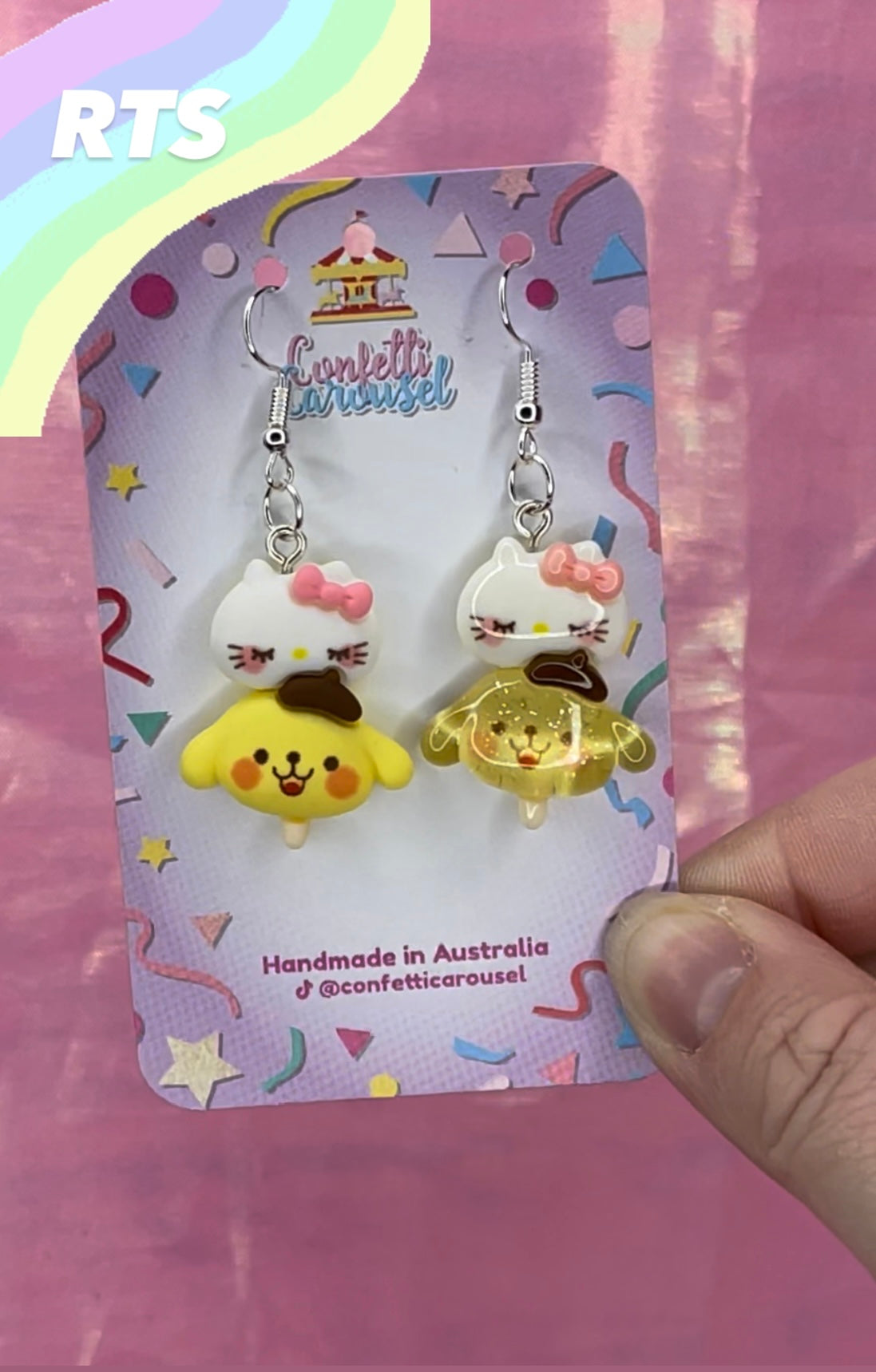 Sanrio dango resin charm earrings