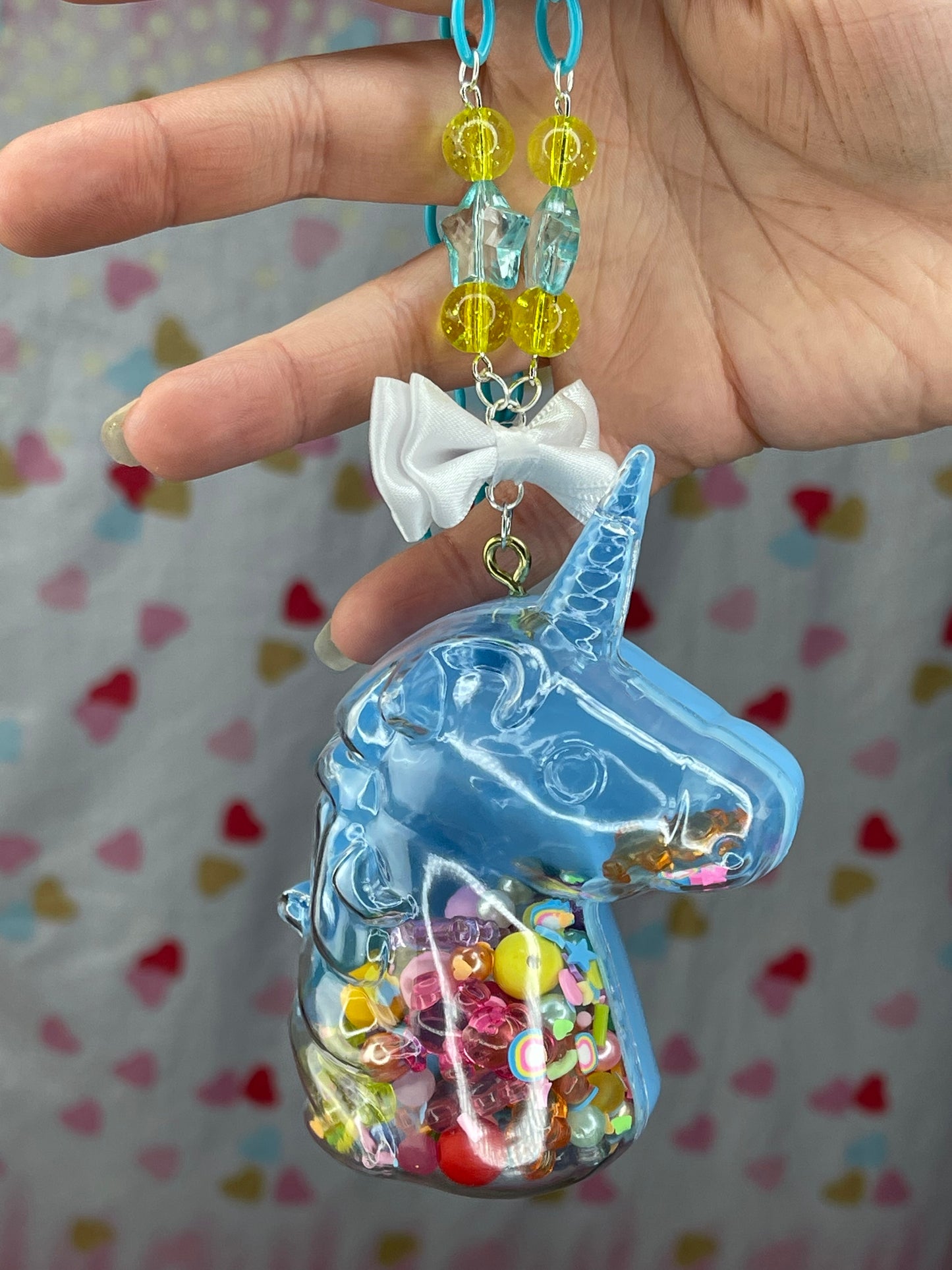 Blue Unicorn Dry Shaker Necklace