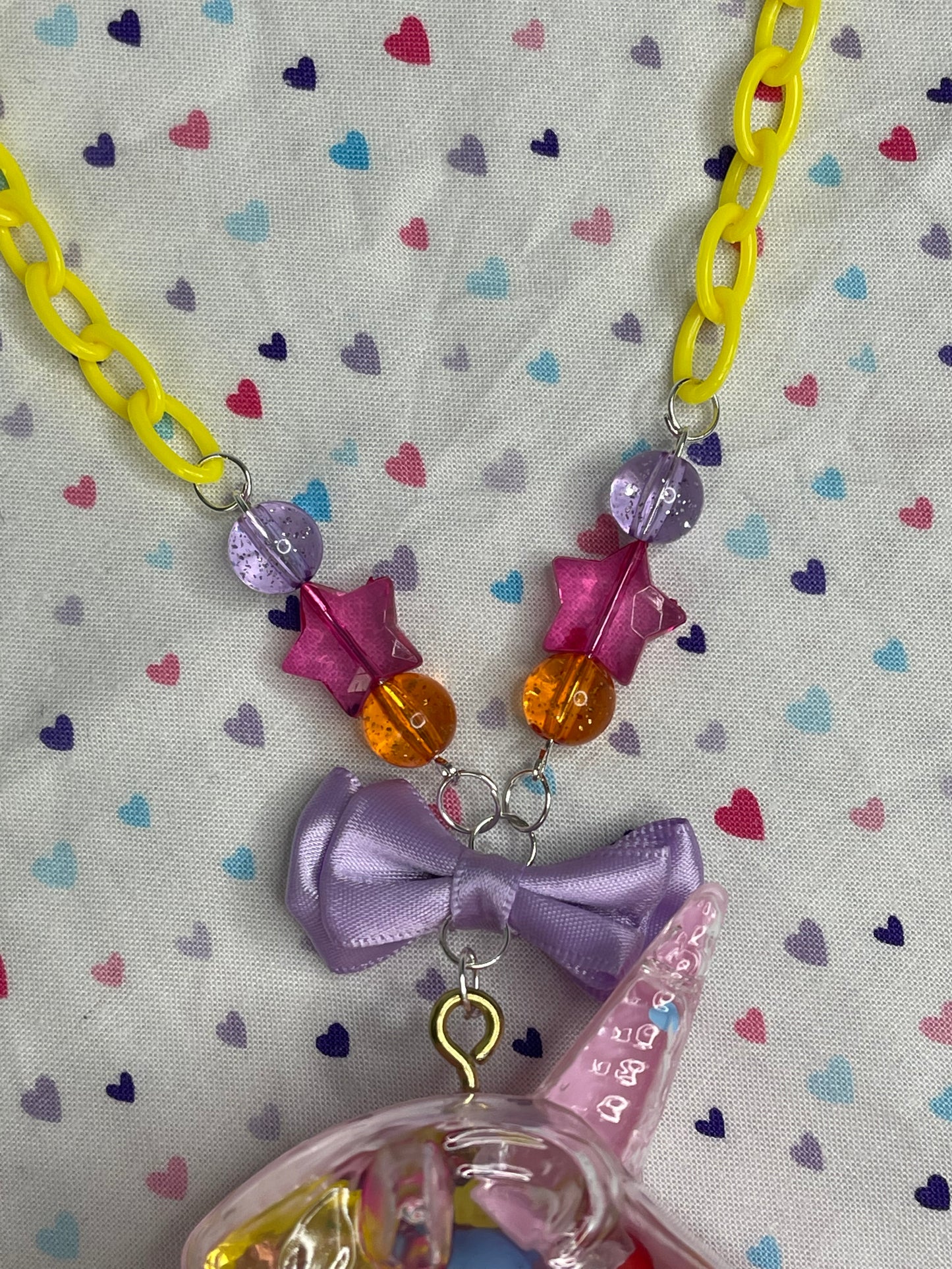 Pink Unicorn Dry Shaker Necklace