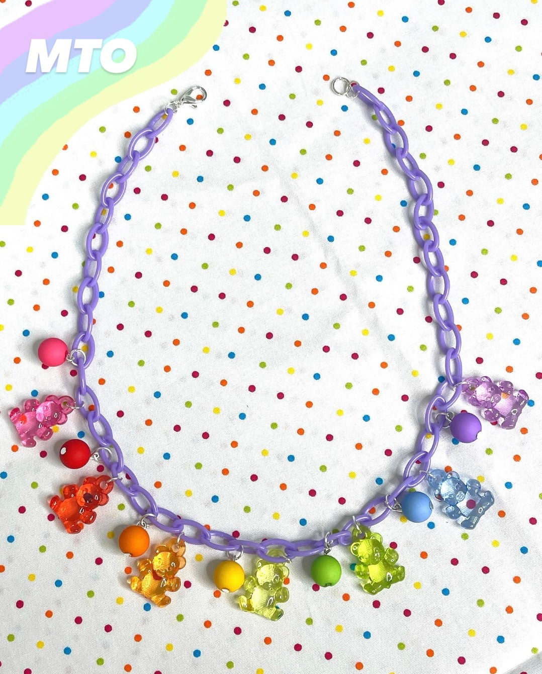 Rainbow Gummy Bear Necklace