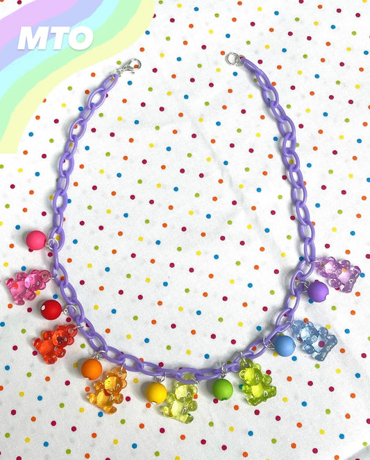 Rainbow Gummy Bear Necklace