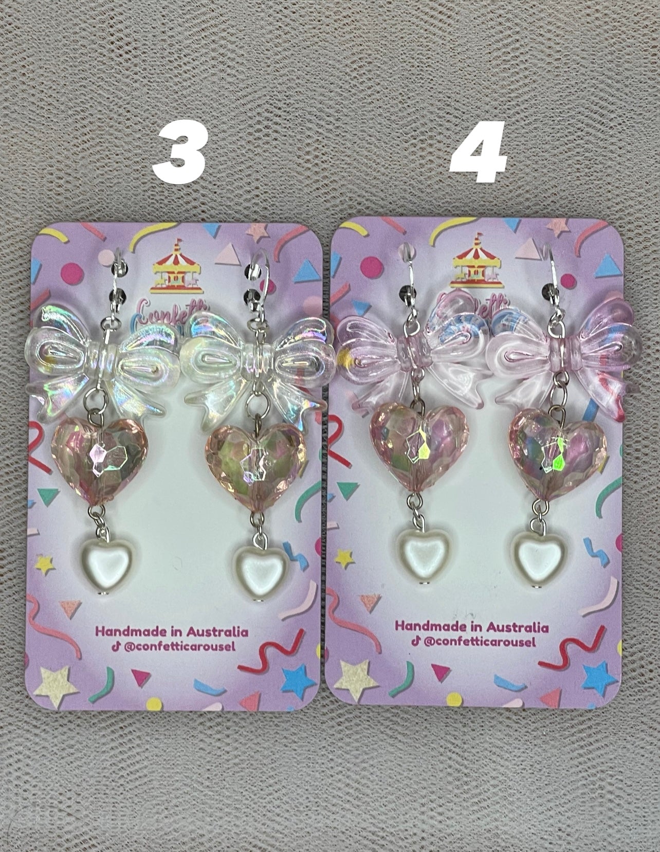 Iridescent Heart Earrings