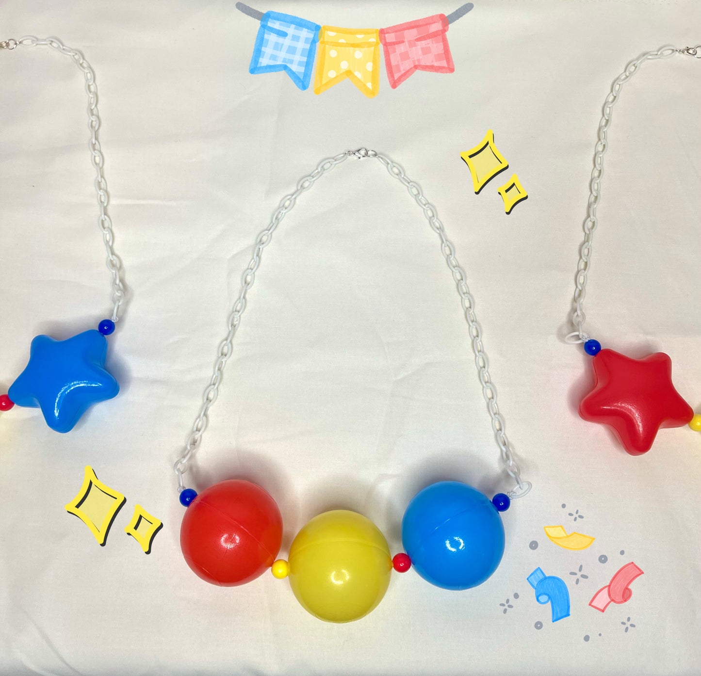 Kidcore Puffy Ball Necklaces