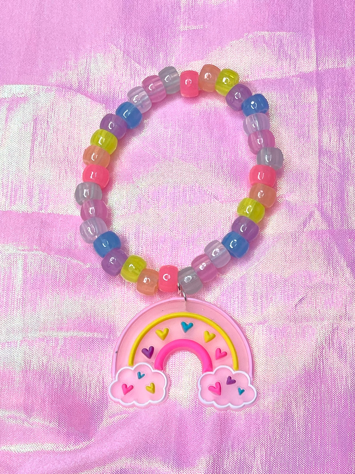 Kandi Pastel Rainbow Bracelet