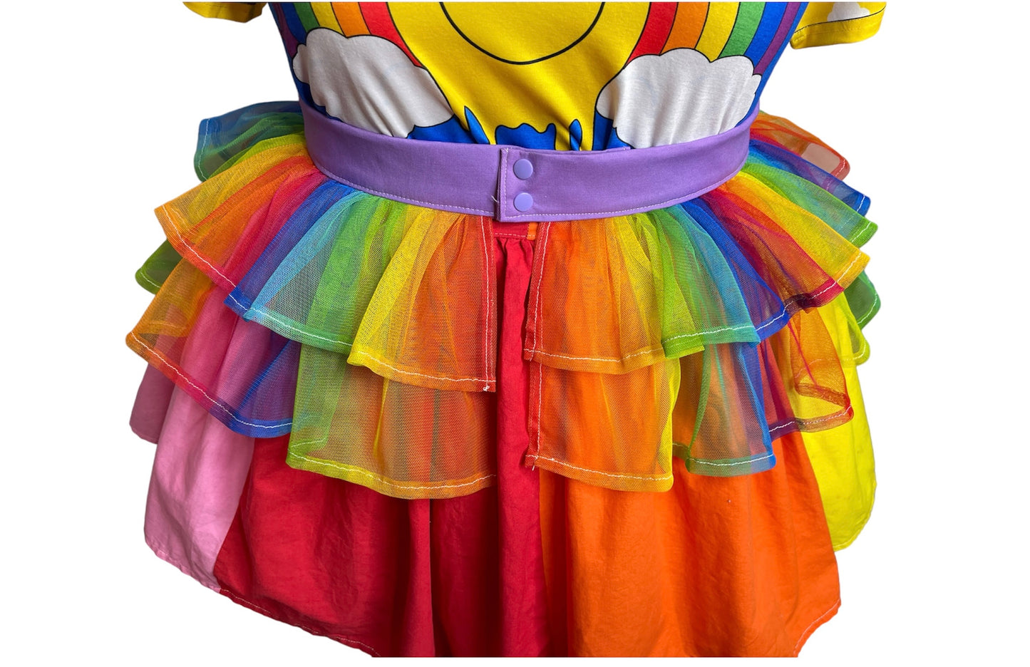 Rainbow Stripe Tulle Belt