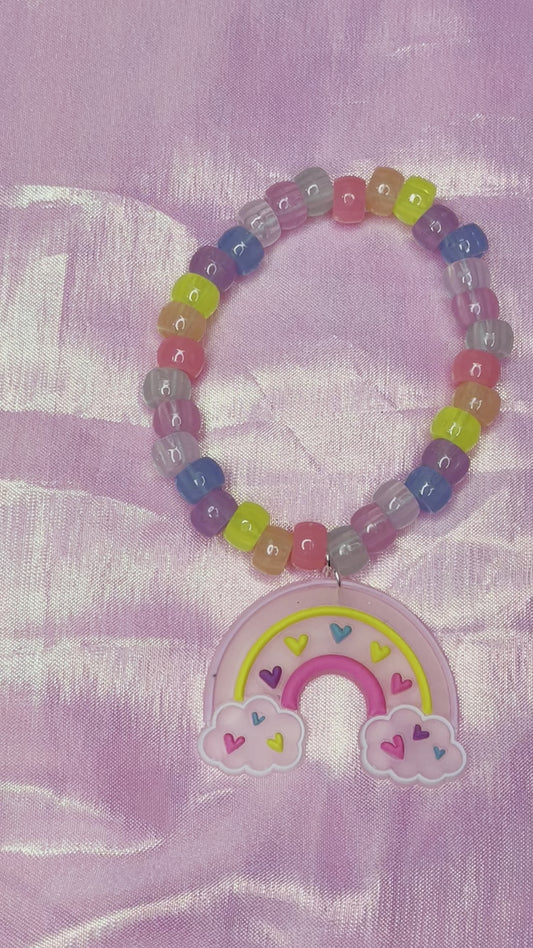 Kandi Pastel Rainbow Bracelet